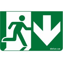 Інформаційна наклейка на світильник DELUX 233х150мм Exit_Down (REL801,802)