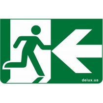 Інформаційна наклейка на світильник DELUX 233х150мм Exit_Left (REL801,802)
