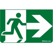 Інформаційна наклейка на світильник DELUX 233х150мм Exit_Right (REL801,802)