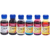 Комплект чернил для Canon CLI-451/CLI-470 Пигментные/Водорастворимые 6х100г BP/B/GY/C/M/Y (C14SET6-2