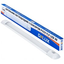 Світильник лінійний світодіодний, DELUX, FLF LED 30, 16W, 6500K+sensor