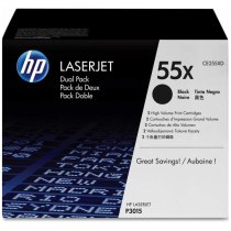 Картридж тонерний HP 55XD для LJ P3015 2x12500 копій Black (CE255XD) подвійна упаковка