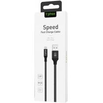 Кабель T-PHOX Speed T-M810 Micro USB - 1.2m (Чорний)