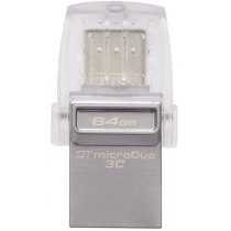 Флеш-память 64Gb KINGSTON USB Type-C,USB 3.1, серый