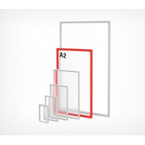 Пластикова рамка для плакатів і рекламних вставок , А2, колір Червоний, 5 шт., EPS