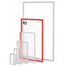 Пластикова рамка для плакатів і рекламних вставок , А2, колір Зелений, 5 шт., EPS