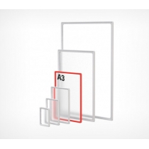 Пластикова рамка для плакатів і рекламних вставок , А3, колір Червоний, 5 шт., EPS