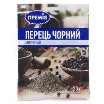 Перець Премія чорний мелений 20г