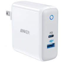 Мережевий зарядний пристрій Anker PowerPort2 1xPD & 1xPIQ2.0 White