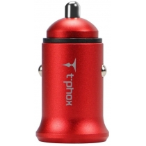 Автомобільний зарядний пристрій T-PHOX Zega 3.1A Dual USB Red