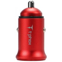 Автомобільний зарядний пристрій T-PHOX Zega 3.1A Dual USB Red