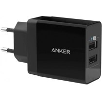 Мережевий зарядний пристрій Anker PowerPort2 24W/4.8A V3 Black