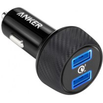 Автомобільний зарядний пристрій Anker PowerDrive - 2 Quick Charge 3.0 Ports V3 Black