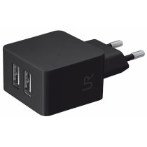 Мережевий зарядний пристрій Trust Urban Dual Smart Wall Charger Black