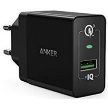 Мережевий зарядний пристрій Anker PowerPort+ 18W 1xUSB With QC3.0 & PowerIQ Black