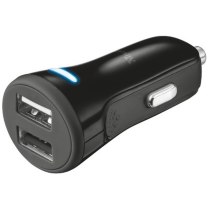 Автомобільний зарядний пристрій Trust 20W Car Charger With 2 USB Port Black