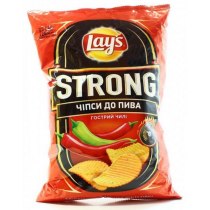 Чіпси Lay's Strong зі смаком гострий чилі, 120 гр