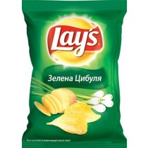 Чіпси Lay's зі смаком зеленої цибулі, 133 гр