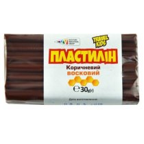 Пластилін восковий коричневий, 30 г