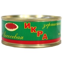 Ікра лососева Рыбкоппродукт зерниста червона з/б, 100г