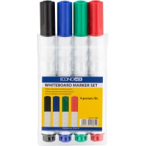 Набір маркерів для білих дошок ECONOMIX 2-3 мм, 4 кольори в блістері