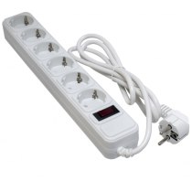 Подовжувач 6 розеток WHITE 1,8 м, 3 х 1 мм2 SP-1062W PATRON