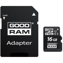 Карта памяти microSDHC 64Gb Goodram, кл.10 + SD адаптер