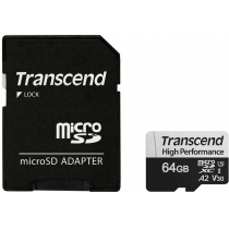 Карта пам'яті microSDHC 64Gb Transcend, кл. + SD адаптер