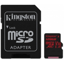 Карта пам'яті microSDXC 128Gb Kingston, кл. + SD адаптер