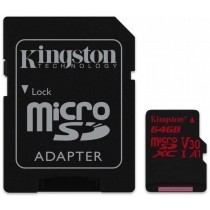 Карта пам'яті microSDXC 64Gb Kingston, кл. + SD адаптер