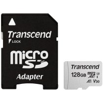 Карта памяти microSDXC 128Gb Transcend, кл.10 + SD адаптер