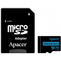 Карта пам'яті microSDXC 256GB Apacer, кл.10 + SD адаптер