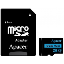 Карта пам'яті microSDHC 32Gb Apacer, кл.10 + SD адаптер