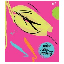 Зошит 24 аркушів, клітинка, неон + мат. ламінація + софт-тач Paint Brush