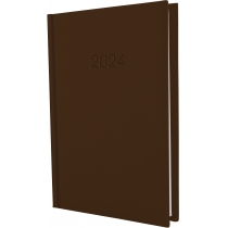 Щоденник датований 2024, SATIN, коричневий, А5