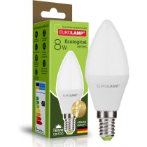 Лампа ЕКО EUROLAMP LED серія  CL 8W E14 3000K (50)