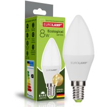 Лампа ЕКО EUROLAMP LED серія  CL 8W E14 4000K (50)