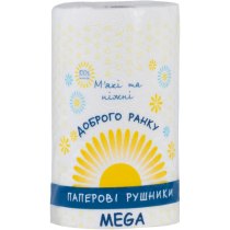 Рушник паперовий 2 шари ДОБРОГО РАНКУ МЕГА 160 відривів