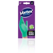 Рукавички нітрилові (з запахом лайму), одноразові  S 10шт. Vortex