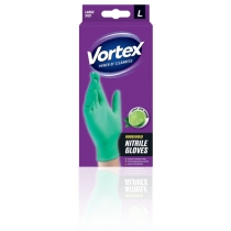 Рукавички нітрилові (з запахом лайму), одноразові L 10шт. Vortex