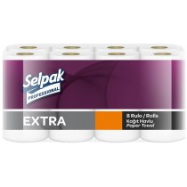 Рушник паперовий 2 шари Selpak Pro Extra кухонний 11,25 м 8 рулонів