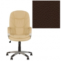 Крісло, BONN KD Tilt PL35, Екошкіра, сірий, пласт. база, пласт. підлокітн. з м'яким наклад.