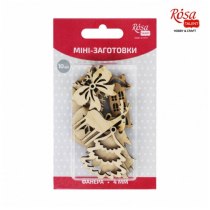 Мини-заготовки „Новый Год“ 2, фанера, 10шт., ROSA TALENT