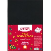 Фетр листовой (полиэстер), 20х30см, 180г/м2, черный