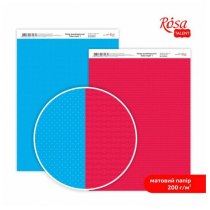 Папір дизайнерський двосторонній матовий „Color style“ 1, 21х29,7 см, 200 г/м2, ROSA TALENT