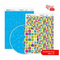 Папір дизайнерський двосторонній матовий „Color style“ 2, 21х29,7 см, 200 г/м2, ROSA TALENT