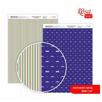 Папір дизайнерський двосторонній матовий „Color style“ 4, 21х29,7 см, 200 г/м2, ROSA TALENT