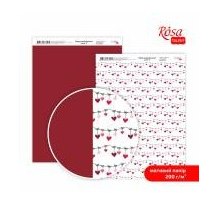 Бумага дизайнерская двусторонняя матовая „Love“ 2, 21х29,7 см, 200 г/м2, ROSA TALENT