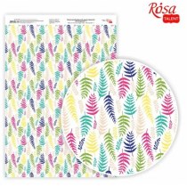 Бумага дизайнерская односторонняя глянцевая „Floral garden“ 1, 21х29,7 см, 250 г/м2, ROSA TALENT