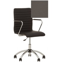 Кресло TASK GTP (BOX) ECO-70, Экокожа ECO, серый, хром. база